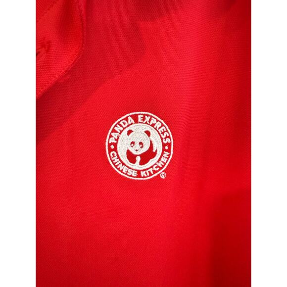 Panda Express Uniform Size XL Red Polo Shirt Log Embroidered Work Short Sleeve - Picture 4 of 6
